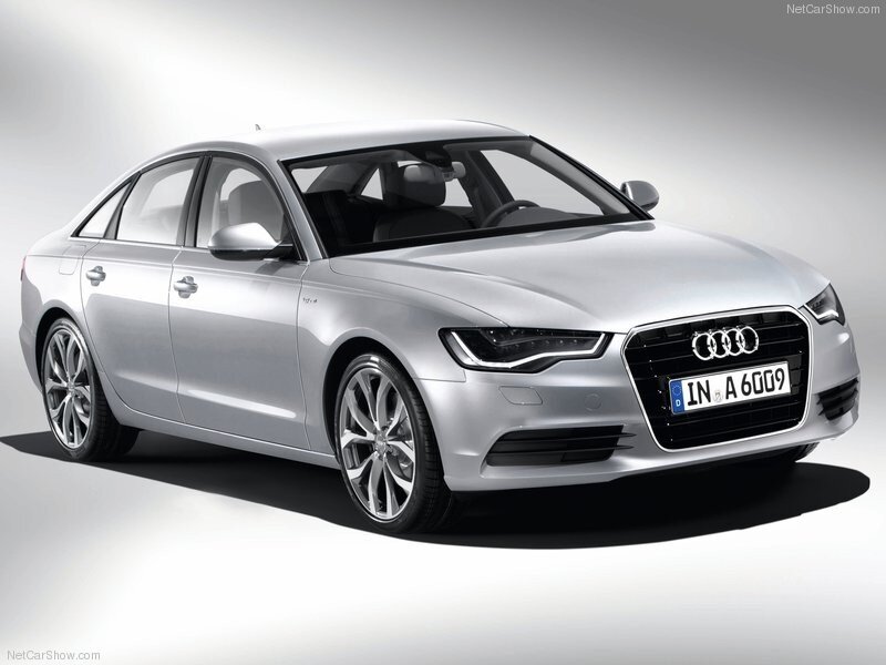Silver Audi A6 Sedan — Neutral, Photograph, Car, License Plate, Wheels