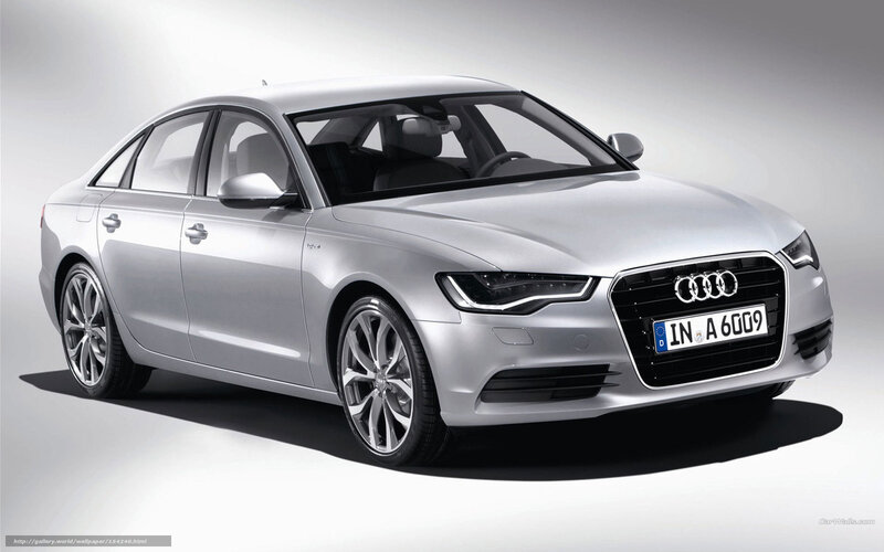 Silver Audi A6 Sedan — Neutral, Photograph, Car
