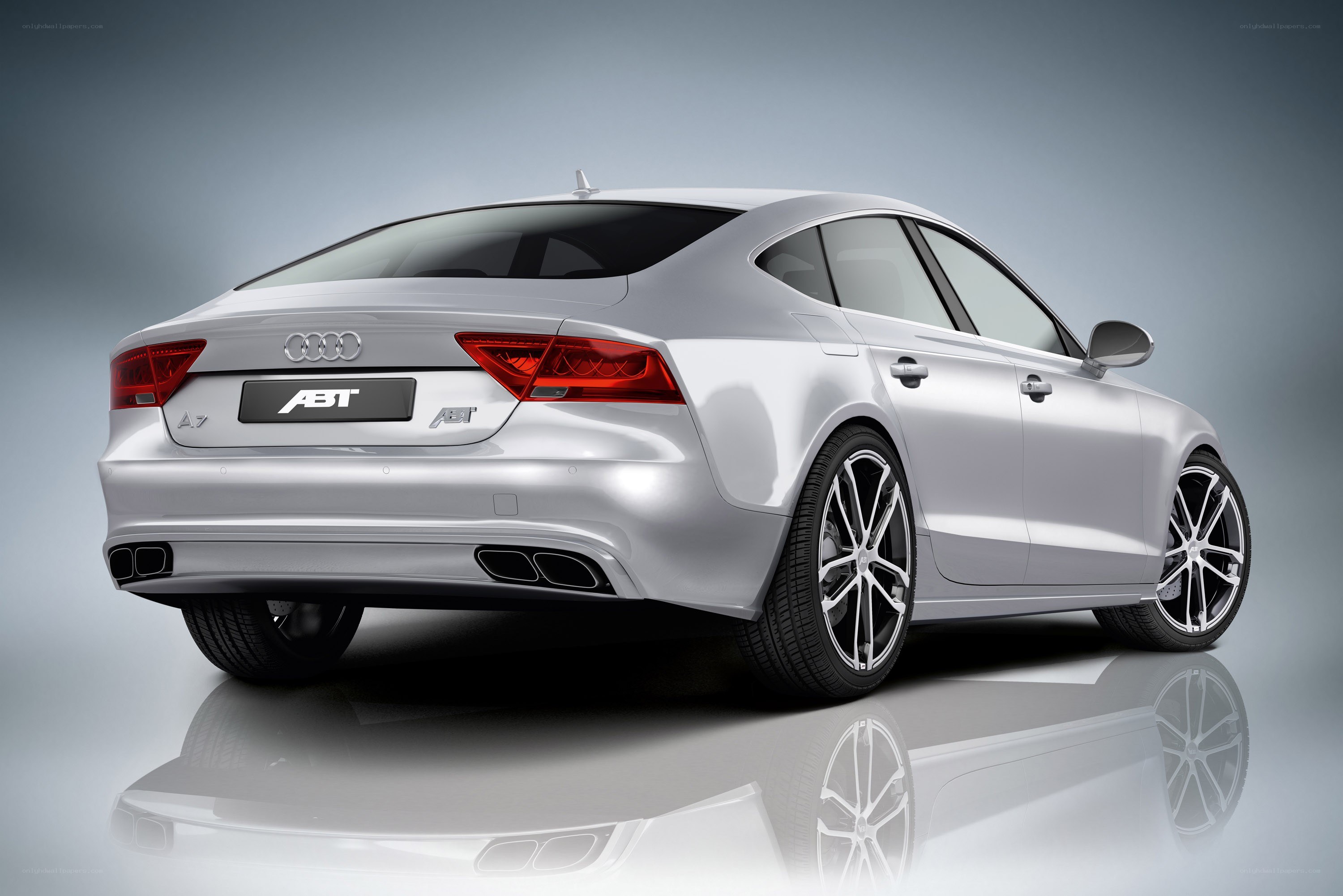 silver audi a7 by abt