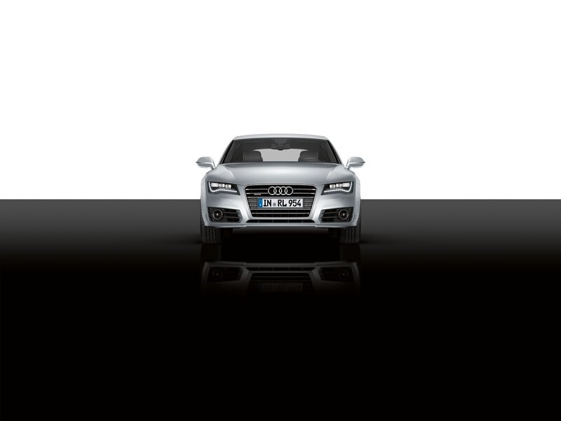 Silver Audi A7 front view