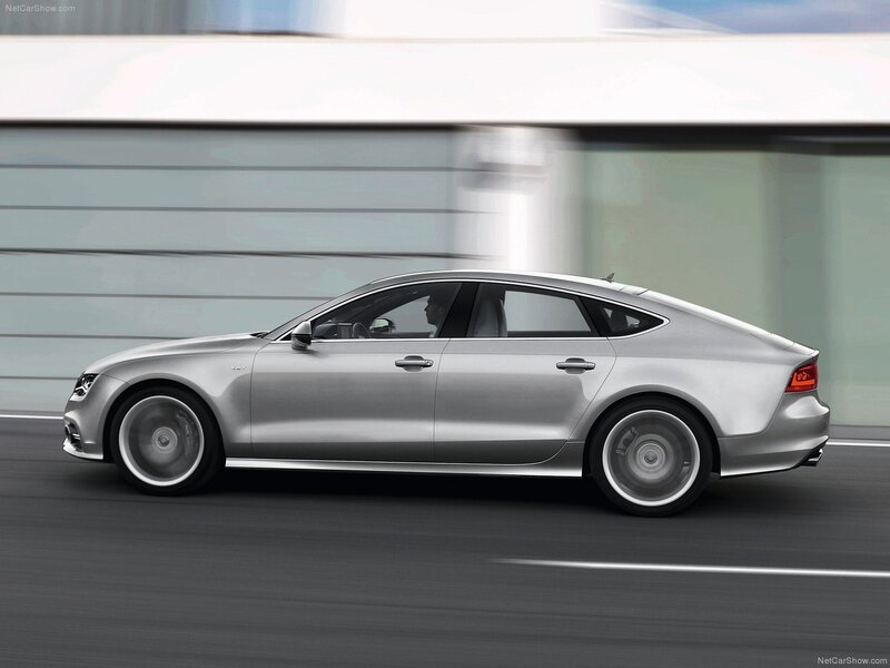 silver audi a7 in motion