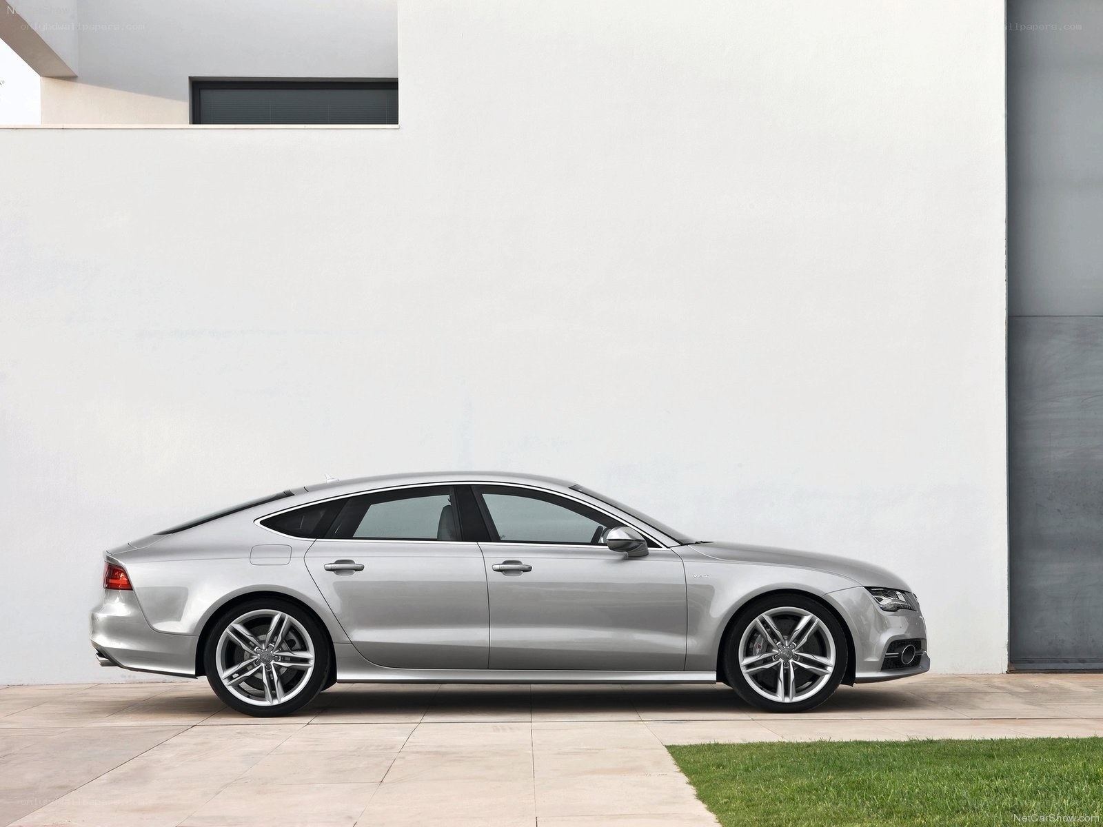 silver audi a7 parked outside