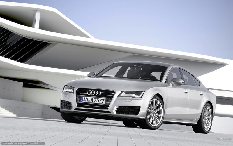 Silver Audi A7 parked outside