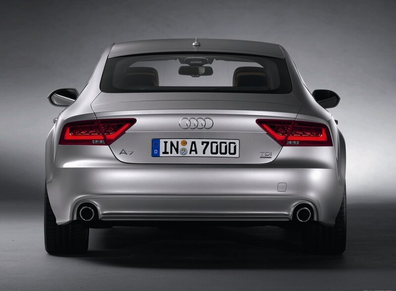 silver audi a7 rear view