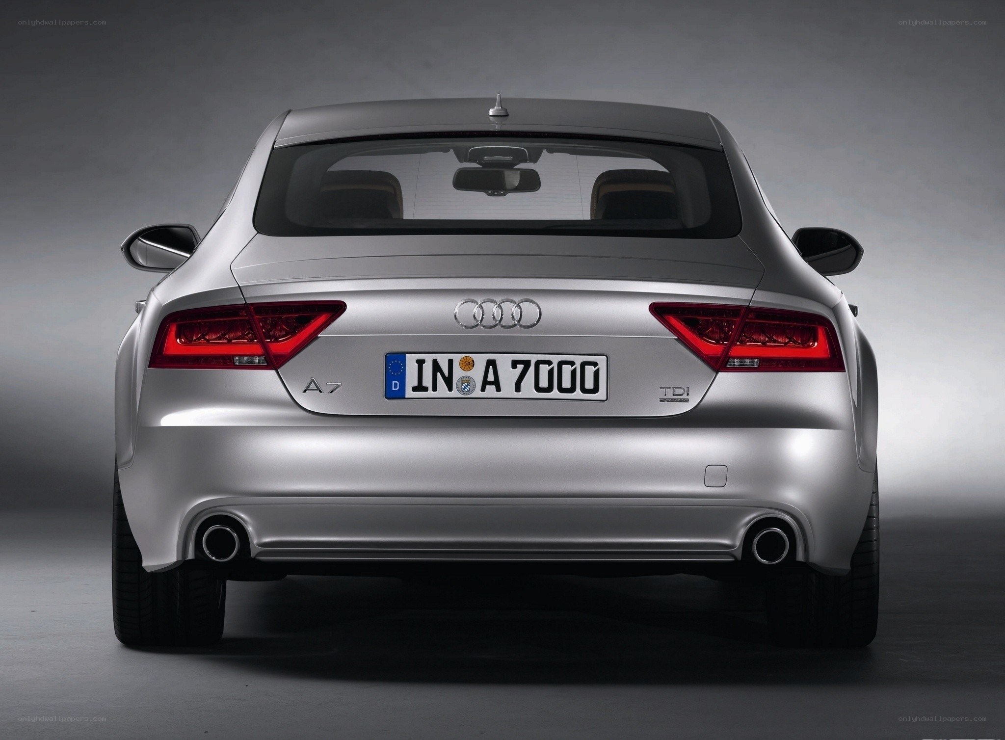 silver audi a7 rear view