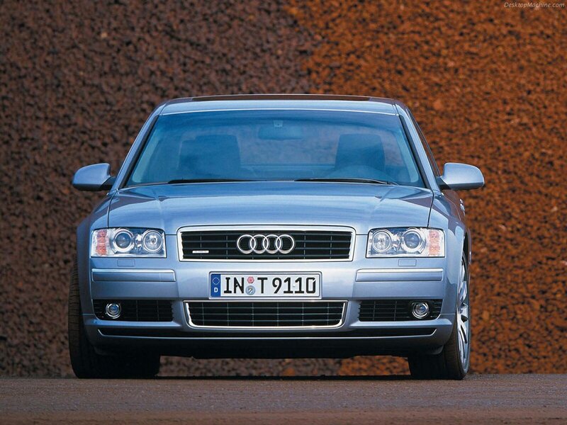 silver audi a8 front view