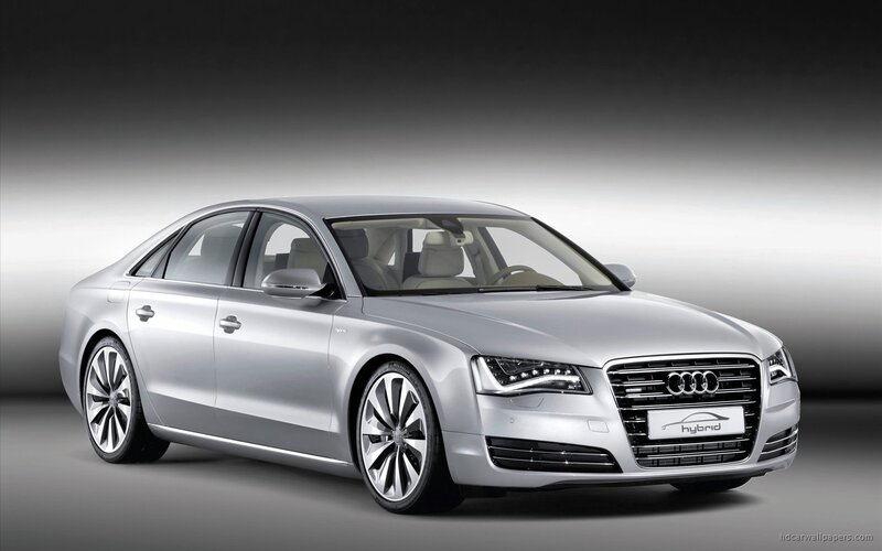 silver audi a8 hybrid