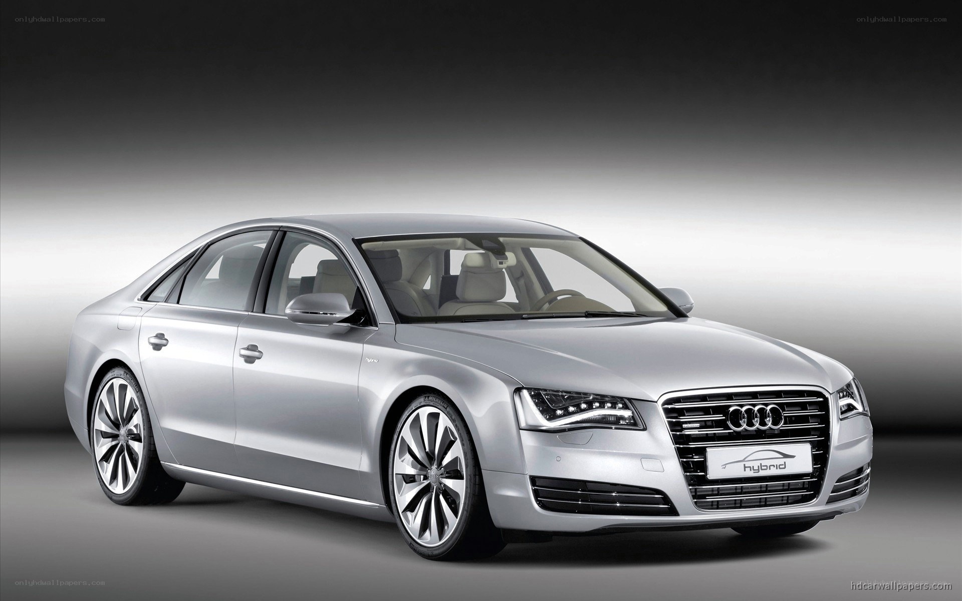 silver audi a8 hybrid