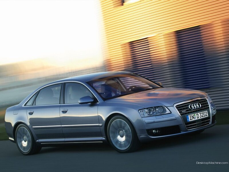 silver audi a8 in motion