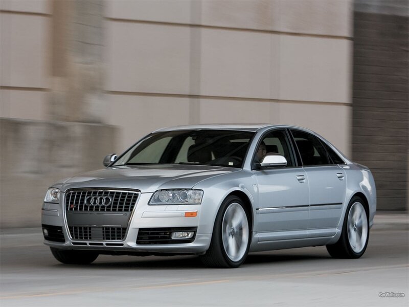 silver audi a8 in motion