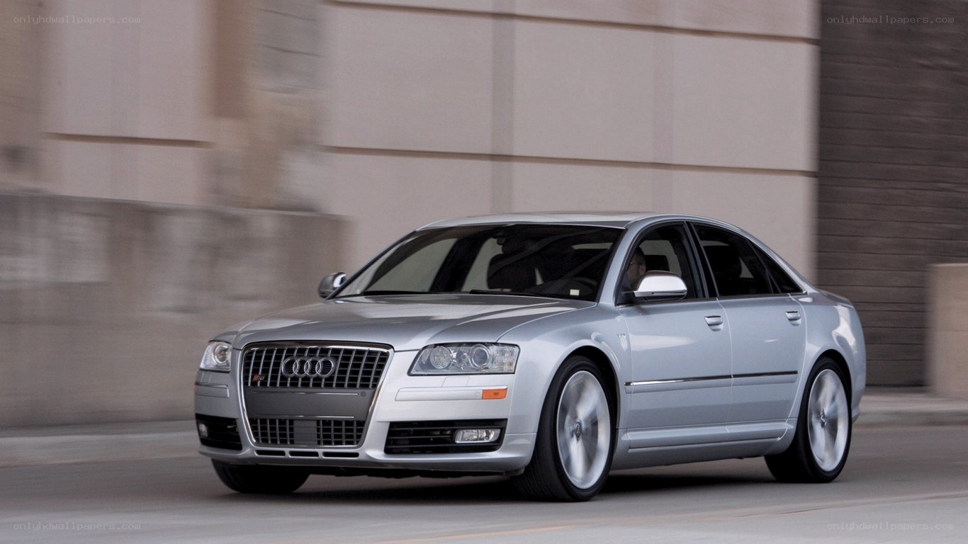 silver audi a8 in motion
