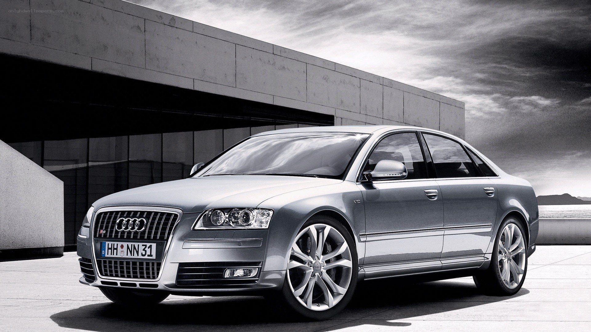 silver audi a8 parked outside
