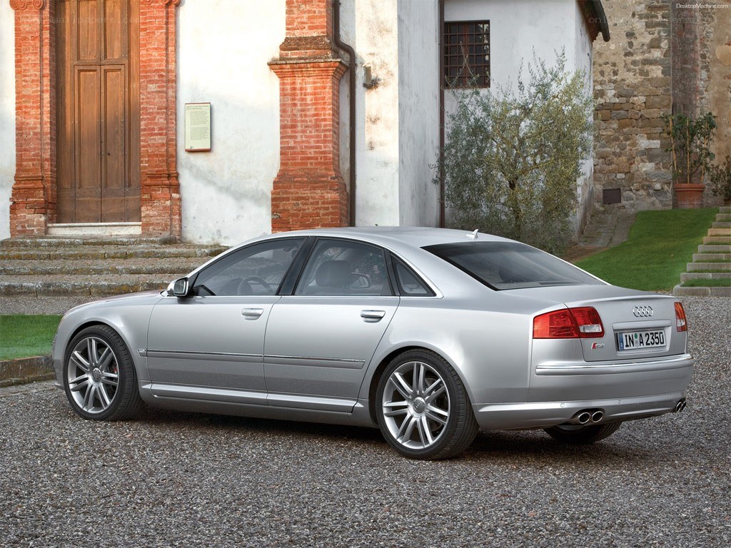 silver audi a8 parked outside