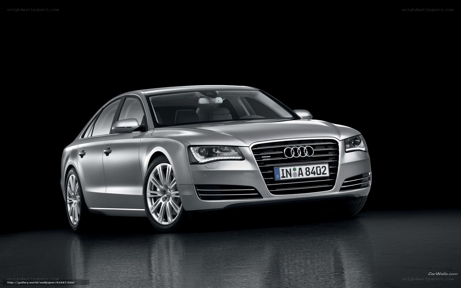 silver audi a8 sedan