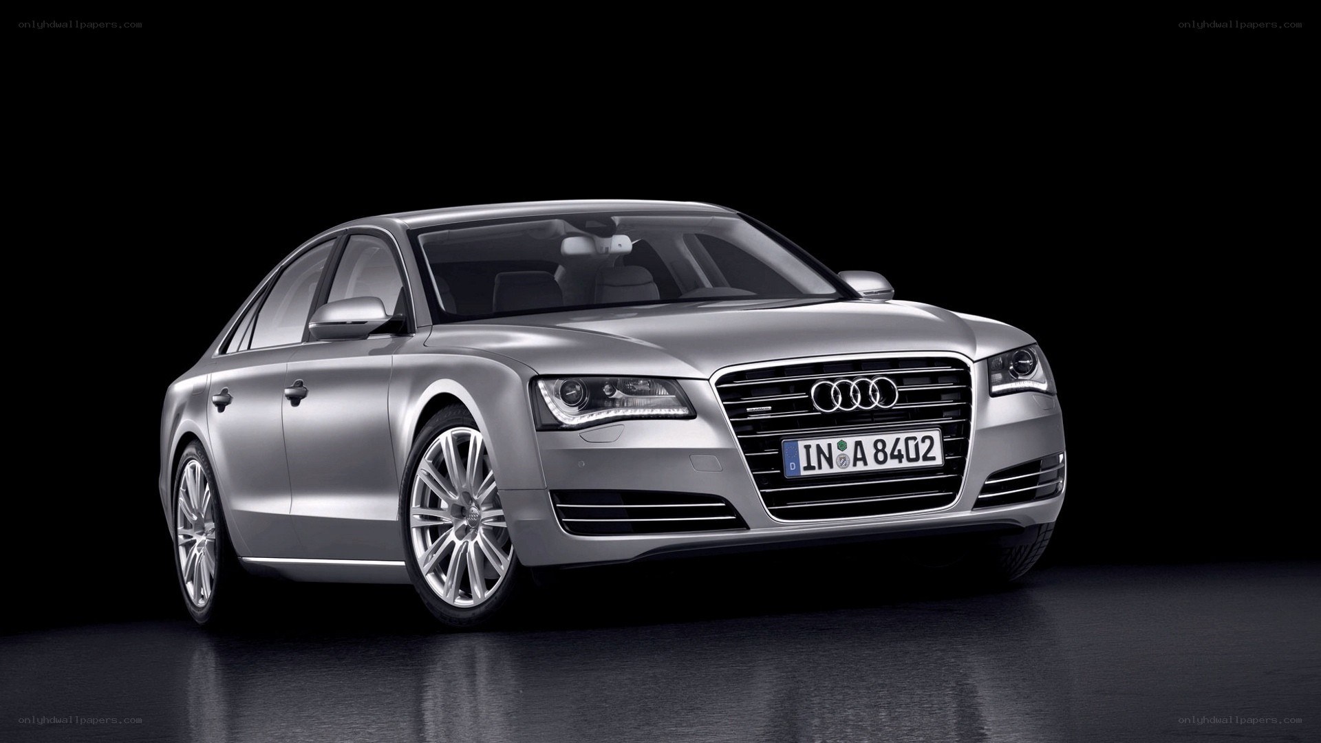 silver audi a8 sedan