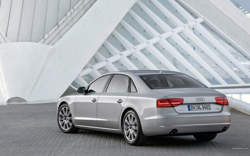 silver audi a8 sedan