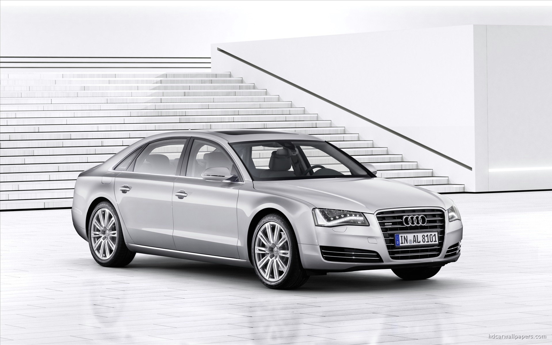 silver audi a8 sedan