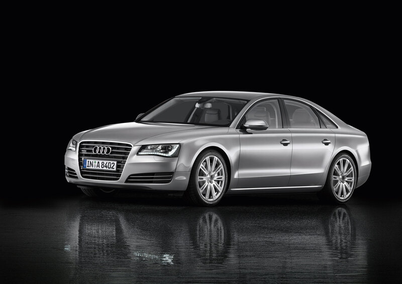 Silver Audi A8 Sedan — Dramatic, Photograph, Car, License Plate