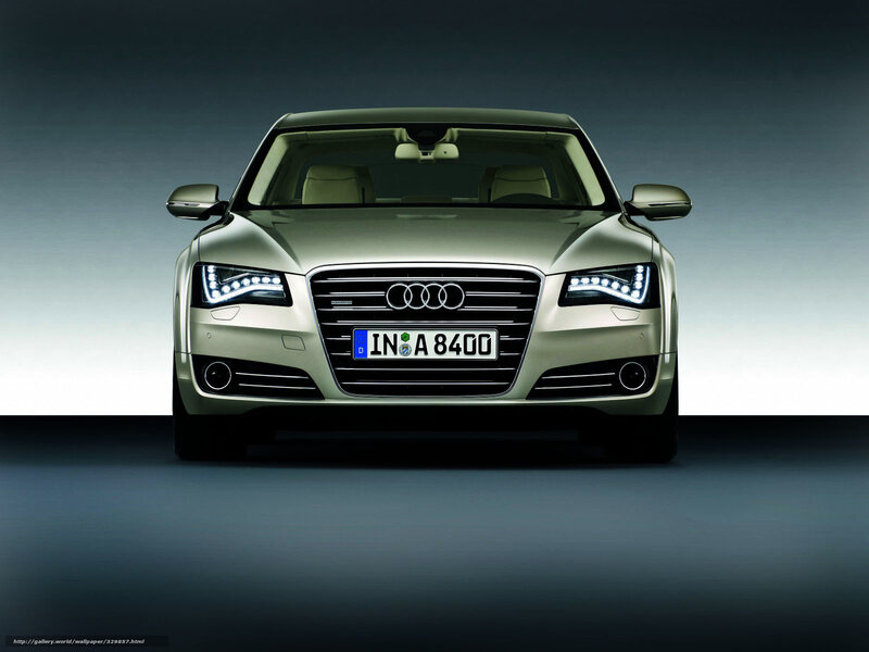 Silver Audi A8 Sedan — Dramatic, Photograph, Headlights