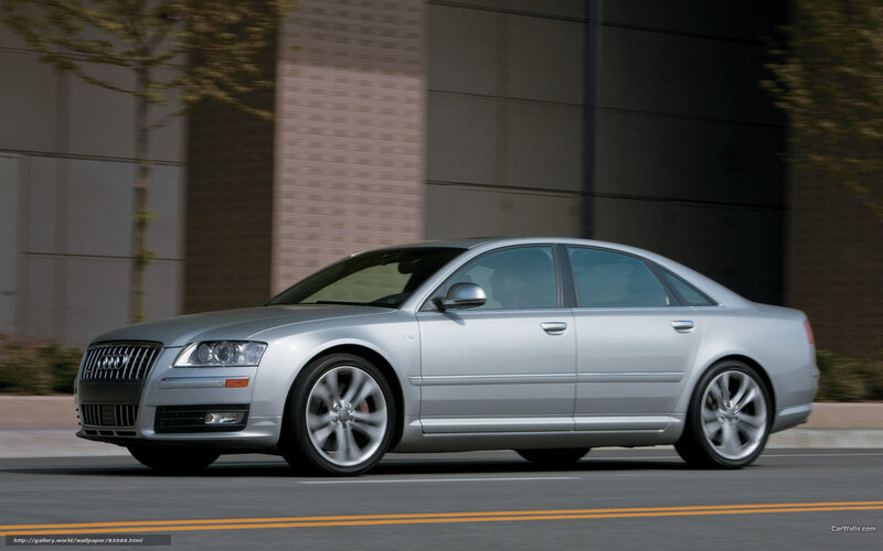 Silver Audi A8 Sedan — Dynamic, Afternoon, Photograph