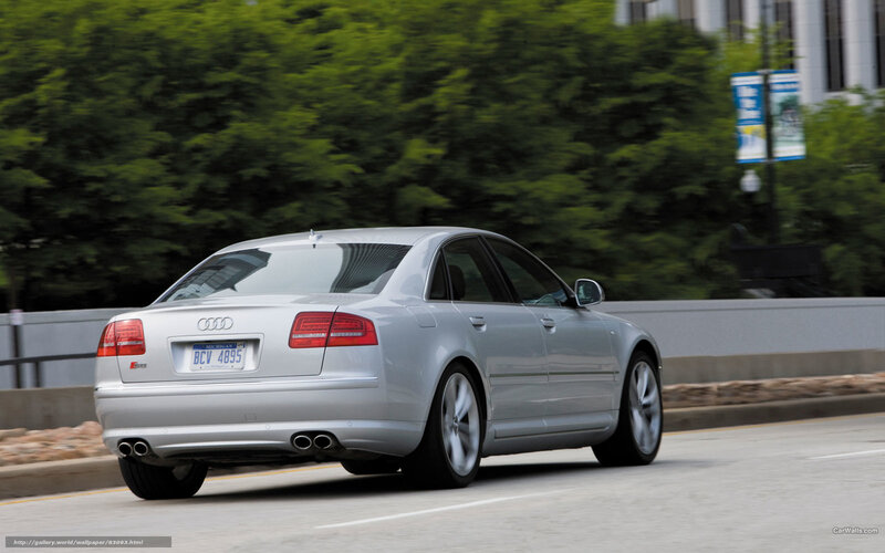 Silver Audi A8 Sedan — Dynamic, Afternoon