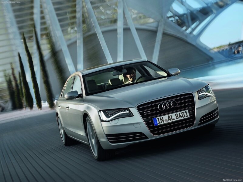 Silver Audi A8 Sedan — Dynamic