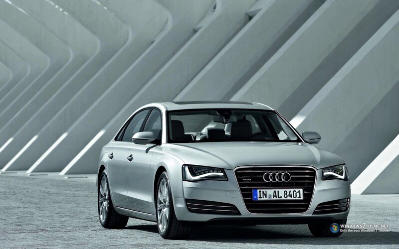 Silver Audi A8 Sedan — Modern, Photograph
