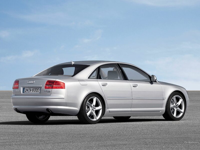 Silver Audi A8 Sedan — Serene, Afternoon, Photograph, Car, Sky, Road