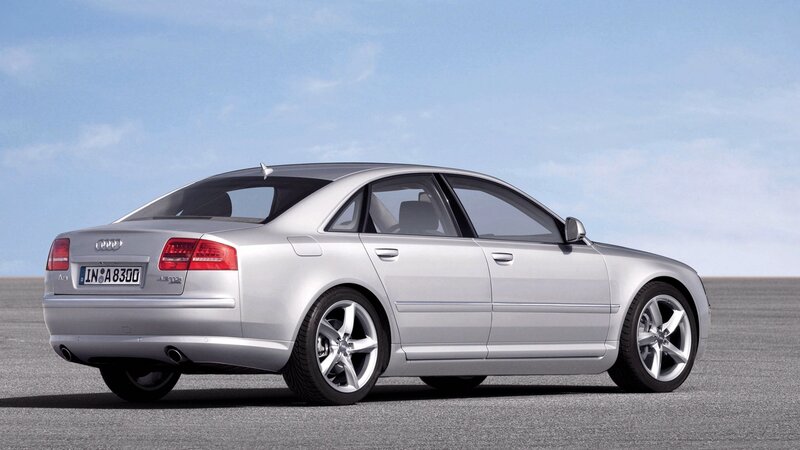 Silver Audi A8 Sedan — Serene, Afternoon, Photograph, Car, Sky
