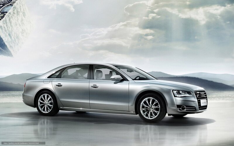Silver Audi A8 Sedan — Serene, Photograph, Car