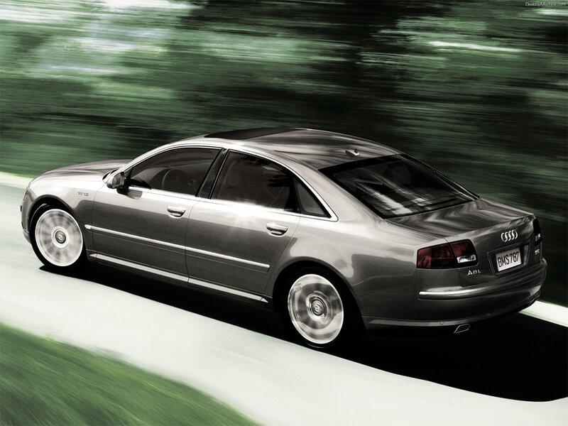 Silver Audi A8L — Gray