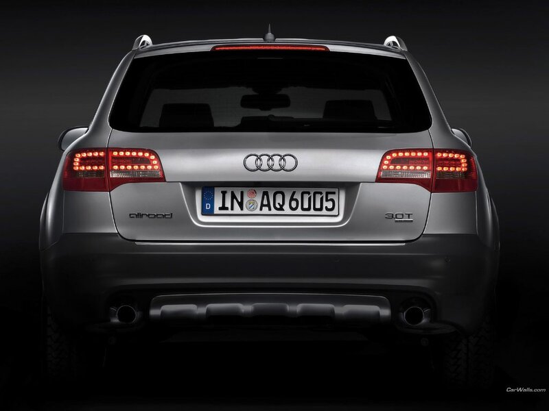 silver audi allroad rear view