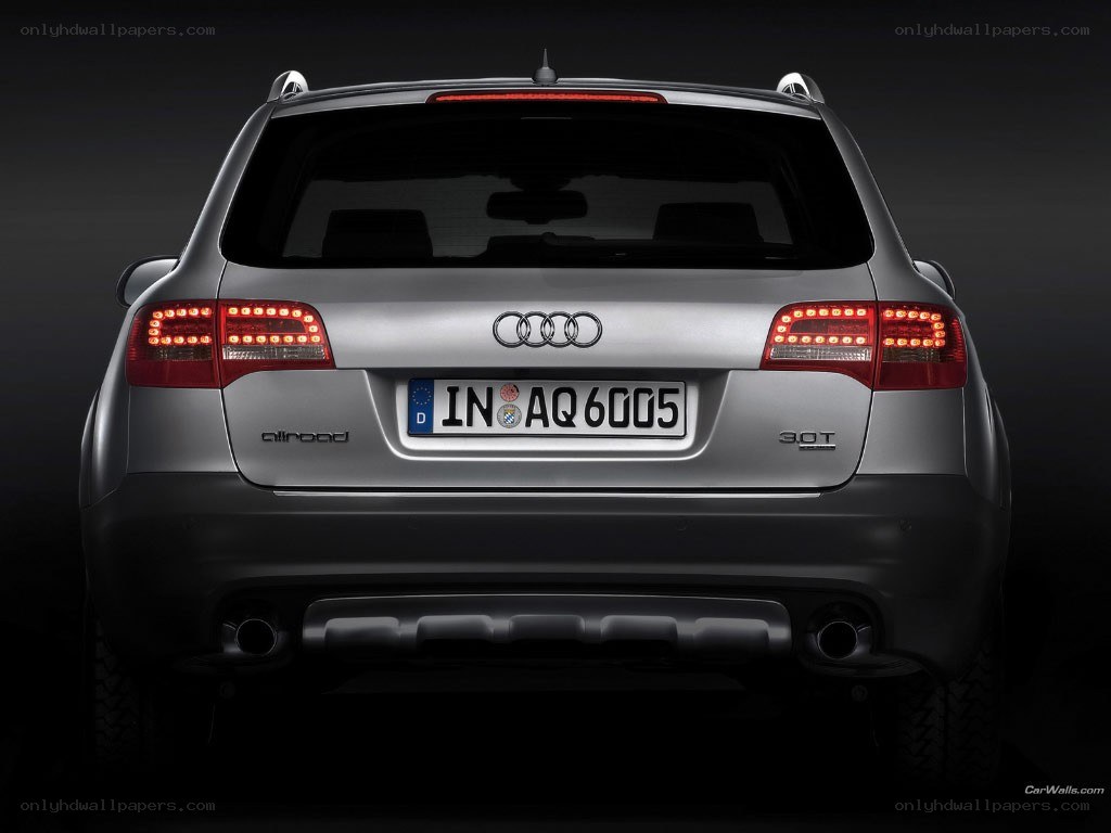 silver audi allroad rear view