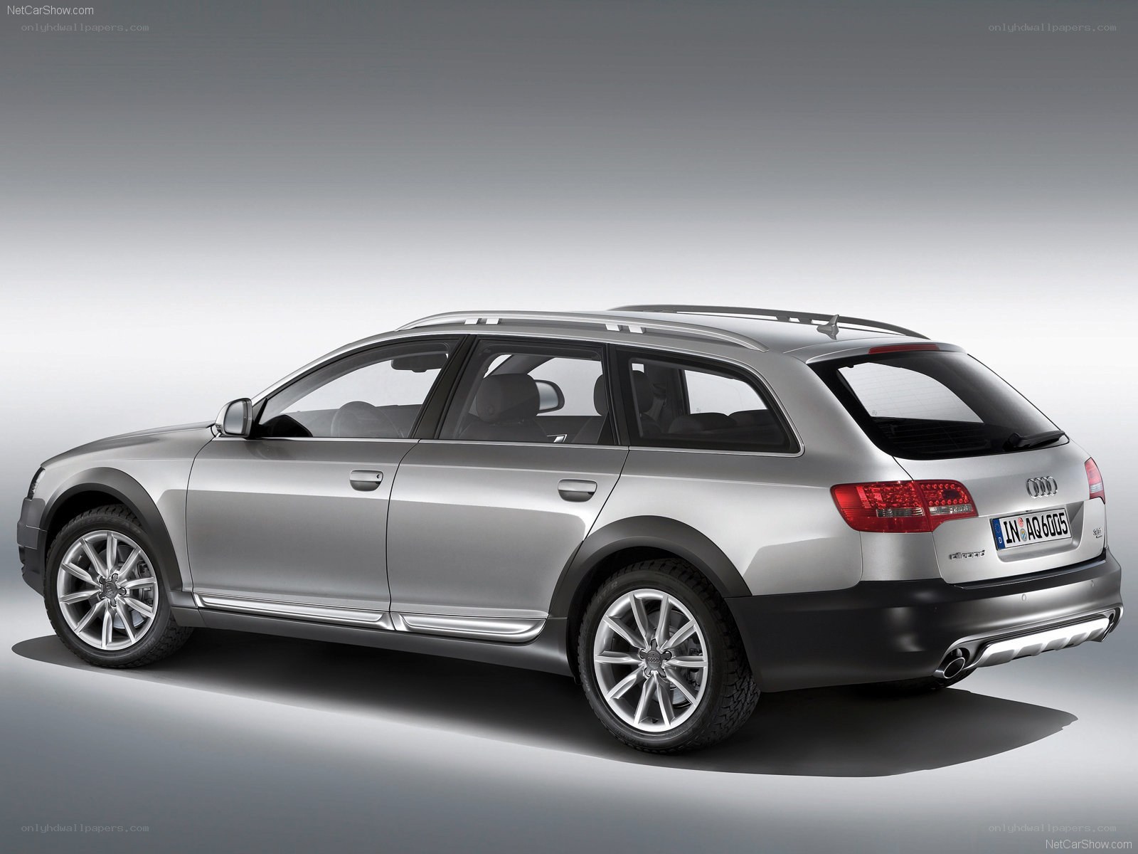 silver audi allroad station wagon
