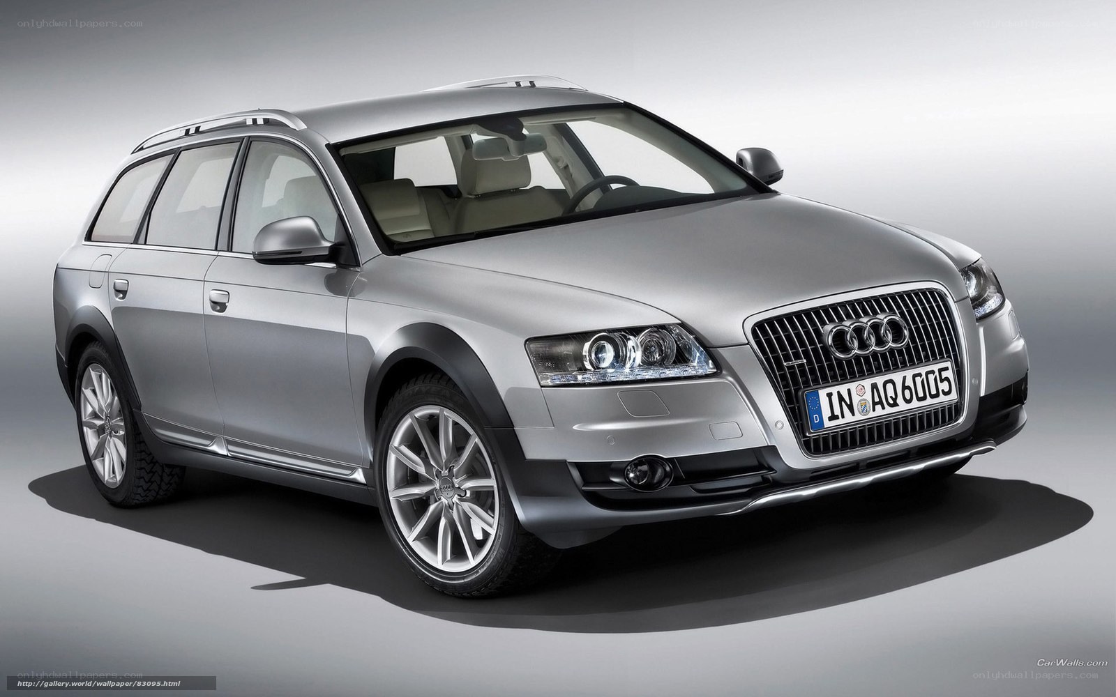 silver audi allroad station wagon