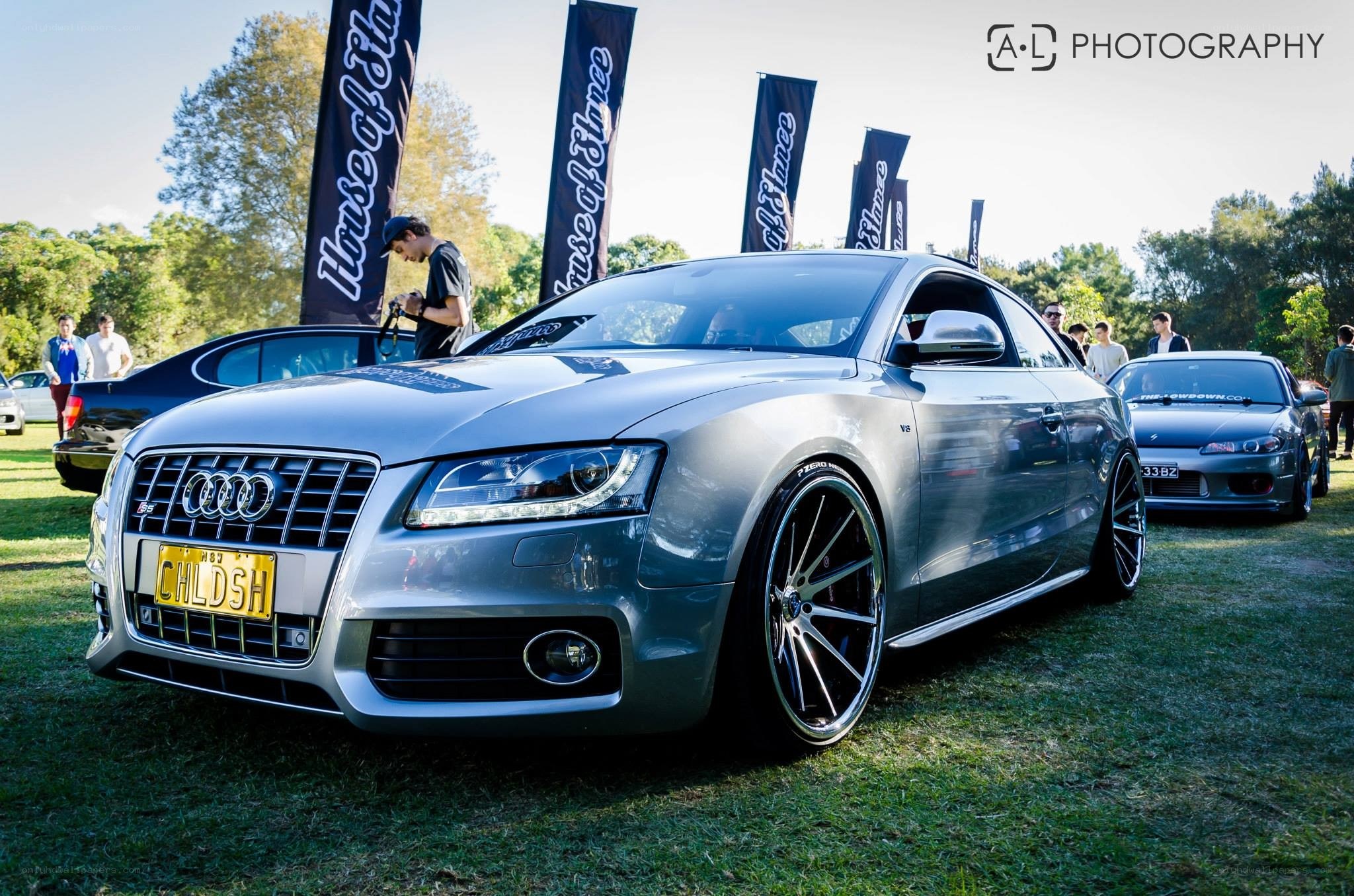 Silver Audi at car show