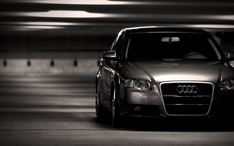 Silver Audi Car — Black