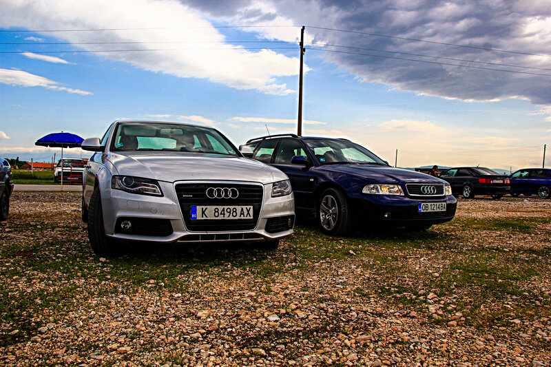 Silver Audi Car — Blue