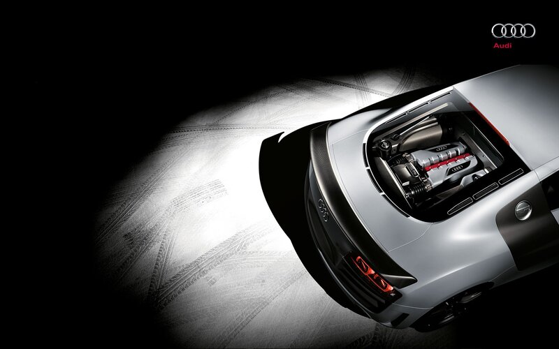 Silver Audi Car — Dramatic, Photograph, Engine