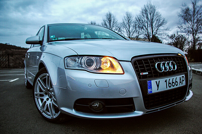 Silver Audi Car — Dramatic