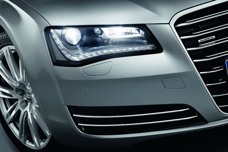 Silver Audi Car Front — Dramatic, Photograph