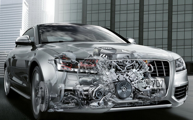Silver Audi Car — Gray
