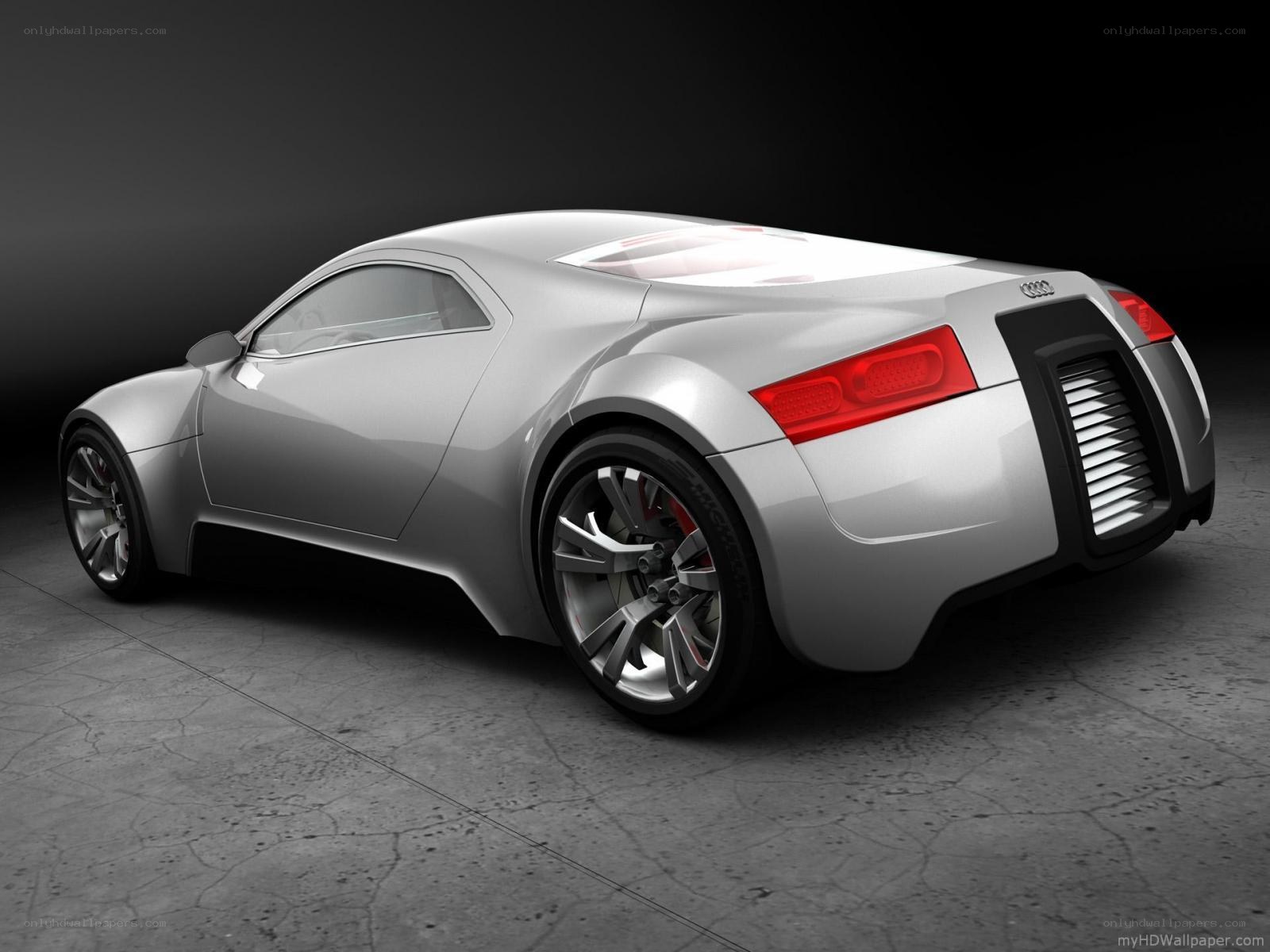 Silver Audi concept car