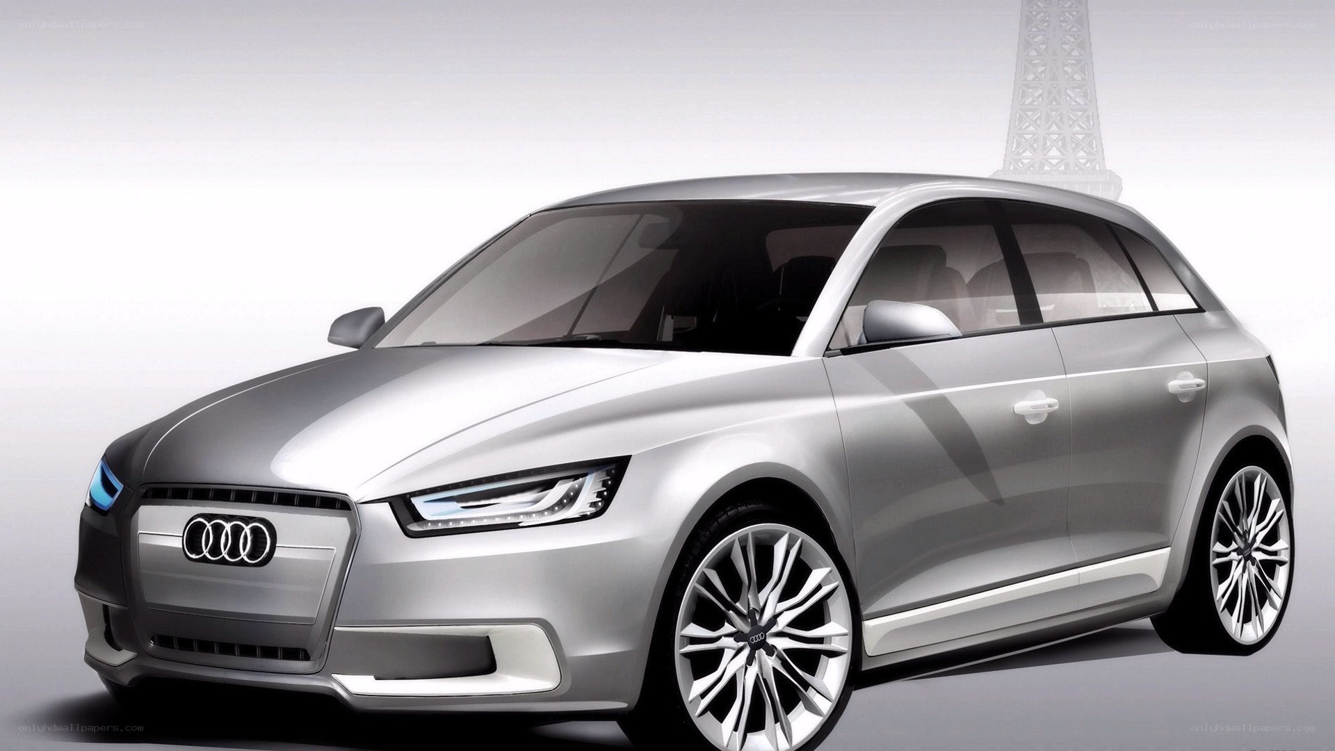Silver Audi concept car