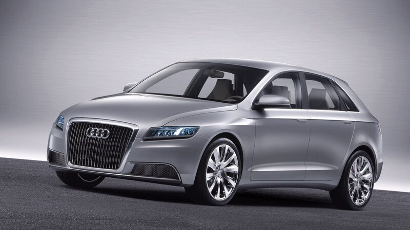 Silver Audi concept car