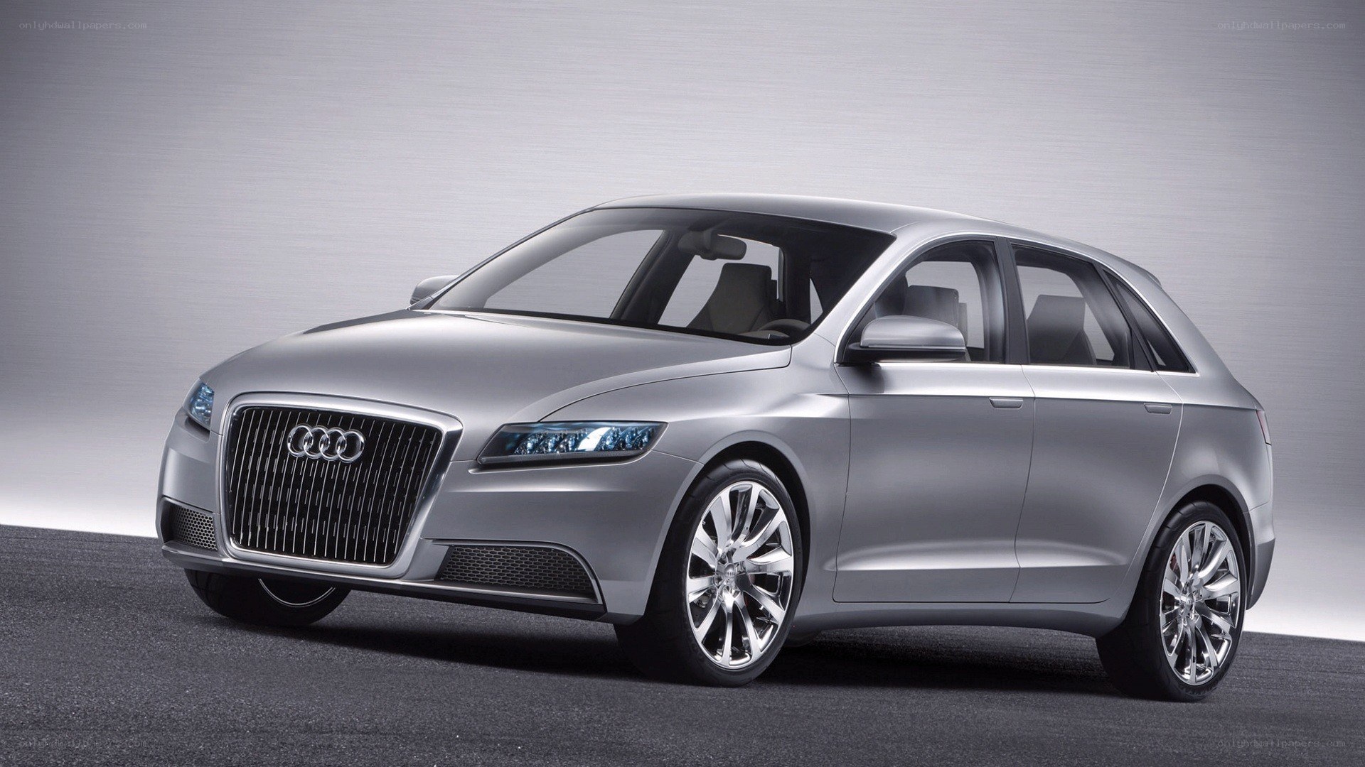 Silver Audi concept car