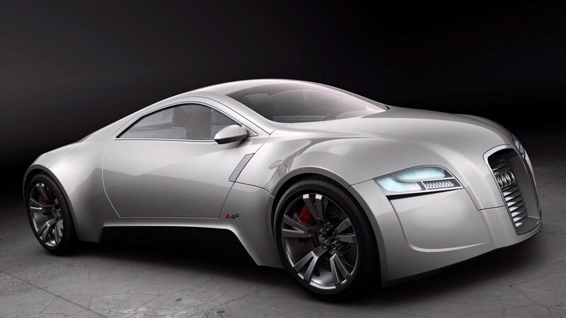 Silver Audi concept car