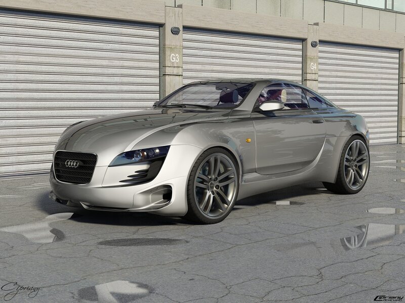 Silver Audi concept car