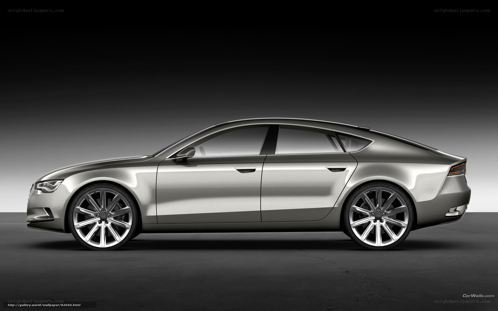 silver audi concept car