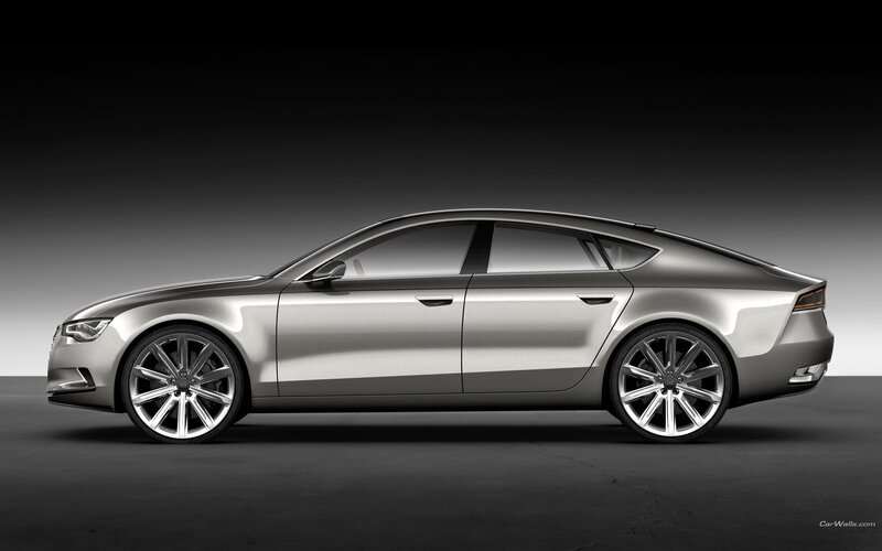 silver audi concept car